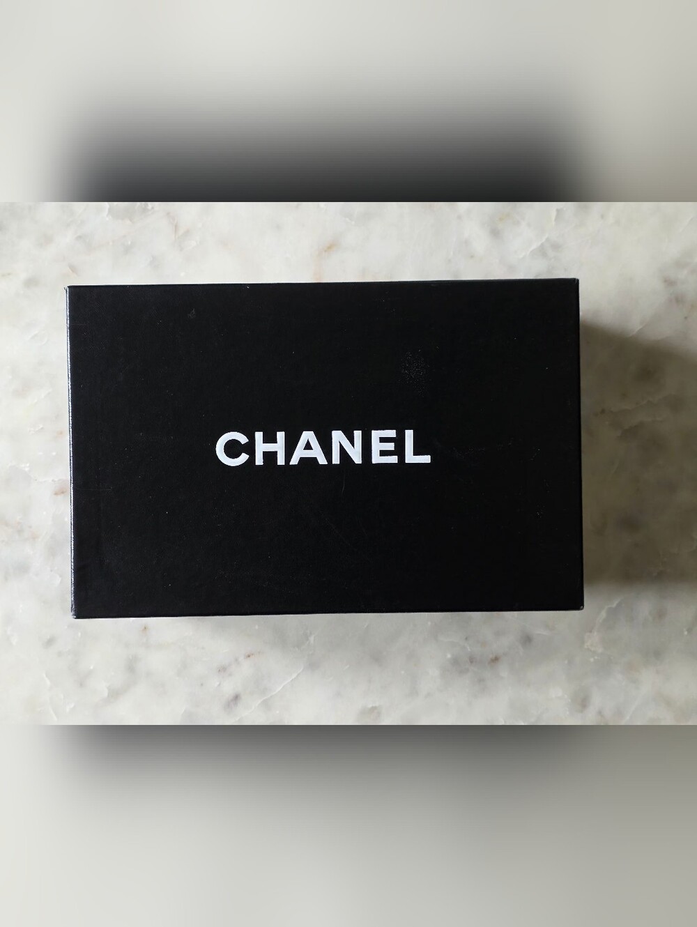 Authentic Chanel Black Box with White Logo